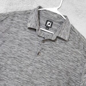 FootJoy Polo Shirt Mens Large Gray Boca Woods Country Club Performance Golf L